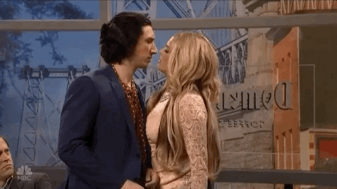 making out cecily strong GIF by Saturday Night Live