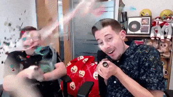 party popper GIF by Andrew and Pete