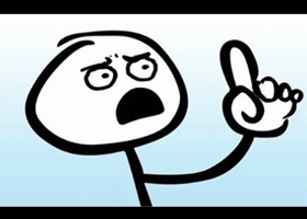 Finger Up Stick Figure GIF