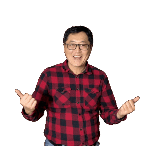 Two Thumbs Up Sticker by Jim Chu