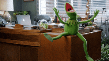 excited kermit GIF