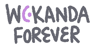 Black Panther Text Sticker