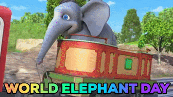 world elephant day fun GIF by Chuggington