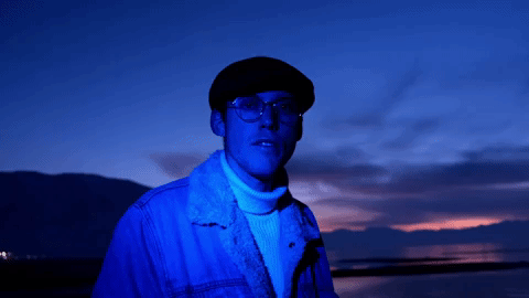 Harry Hudson in front of water