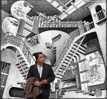 nathanlevinson confused lost john travolta escher GIF