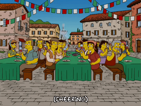 Episode 8 Group Eating Dinner In Italy GIF - Find & Share on GIPHY