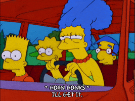 Driving Bart Simpson Gif