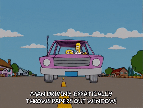 Driving Homer Simpson GIF - Find & Share on GIPHY