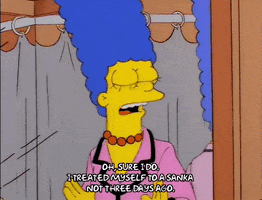 treat yourself marge simpson GIF