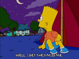 lonely bart simpson GIF