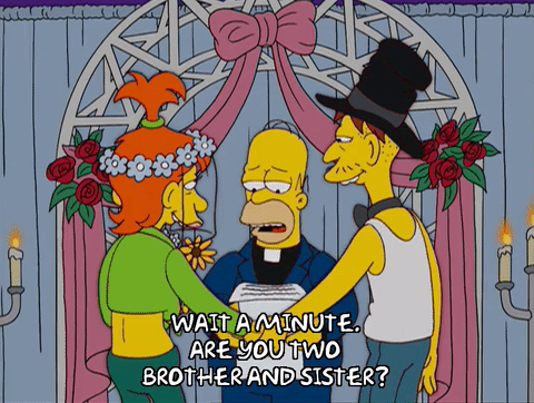 Image result for simpsons wedding gif