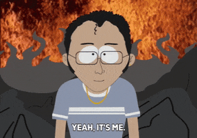 fire damnation GIF by South Park 