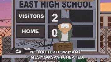 denying east high school GIF by South Park 