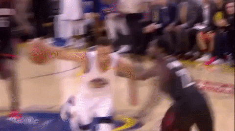 Steph Curry drains a shot from the tunnel in pregame warmups (GIF)