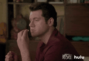 difficult people eating GIF by HULU