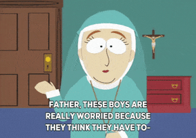 cross nun GIF by South Park 