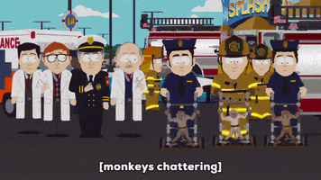 monkeys fireman GIF by South Park 