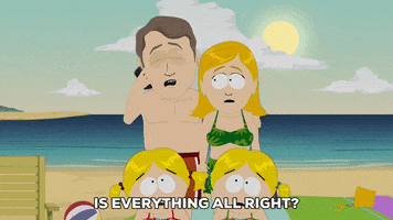 shocked beach goers GIF by South Park 