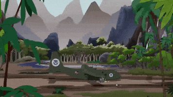 plane jungle GIF by South Park 
