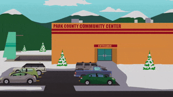 community center snow GIF by South Park 
