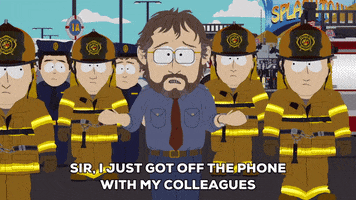 cops firefighters GIF by South Park 