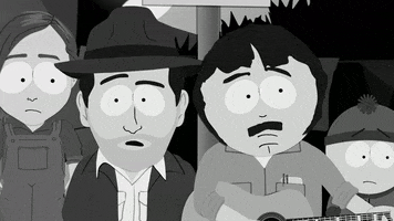 black and white guitar GIF by South Park 