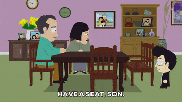 Dinner table family GIF by South Park 