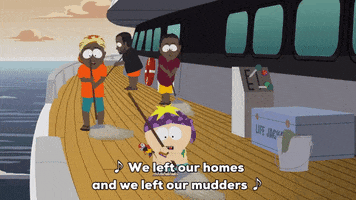 butters stotch boat GIF by South Park 