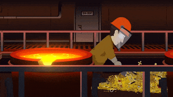 gold melting GIF by South Park 