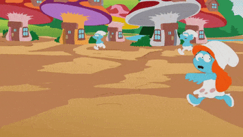 smurfs running GIF by South Park 