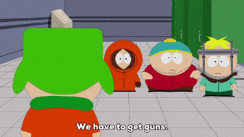 eric cartman guns GIF by South Park 