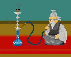 anthonymarques #pixel #pixelart #pixelanimation #animation #hookah #sheesha #smoke #smokerings GIF