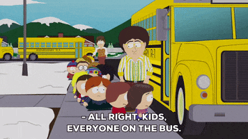teacher bus GIF by South Park 