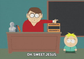 butters stotch pointing GIF by South Park 