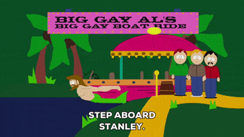 all aboard boat GIF by South Park 