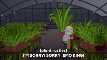 large plant running GIF by South Park 