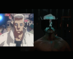 scanners ghost in the shell comparison gits motoko kusanagi GIF
