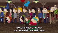 eric cartman queue GIF by South Park
