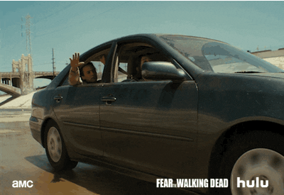 driving fear the walking dead GIF by HULU
