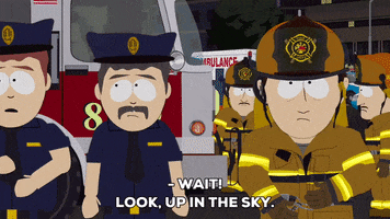scared cops GIF by South Park 