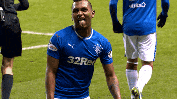 goal tongue GIF by Rangers Football Club