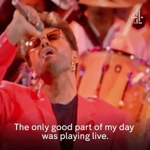 george michael freedom trailer the only good part of my day was playing live GIF by George Michael