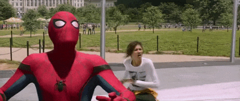 pointing watching GIF by Spider-Man