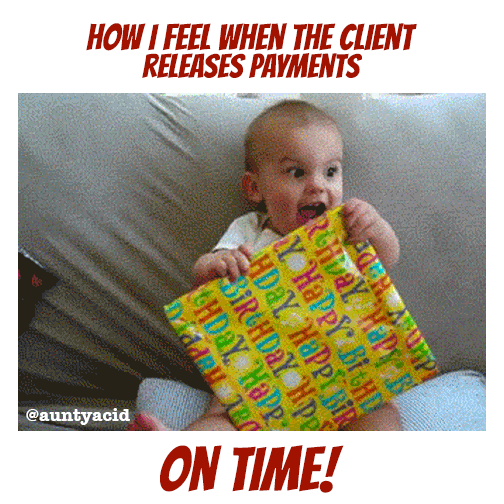 abhilashkrishnan mcs myclientsays when client releases payments on time GIF