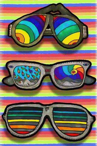 InfiniteBit art rainbow trippy psychedelic GIF