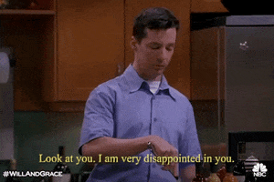 Disappointed Sean Hayes GIF by Will & Grace
