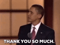 Barack Obama Thank You GIF by Obama - Find & Share on GIPHY
