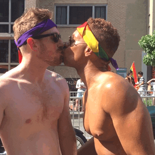 Kissing French Kiss GIF by Capital Pride | Have Pride 365! - Find & Share on GIPHY