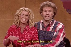britney spears were horrible farmers GIF by Saturday Night Live
