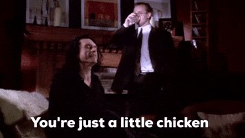 scared tommy wiseau GIF by The Room
